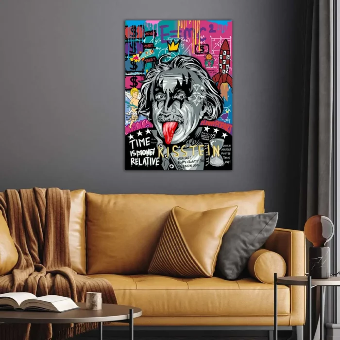 Einstein Graffiti Pop Art Poster