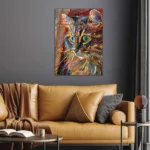 Abstract Cat Poster