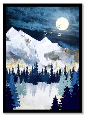 Moonlit Snow Poster