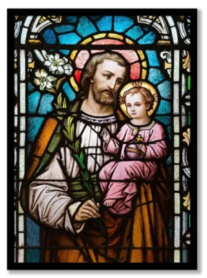 Saint Joseph Baby Jesus Christ Poster