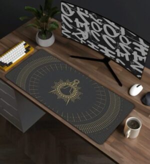 Brown Arc Desk Mat