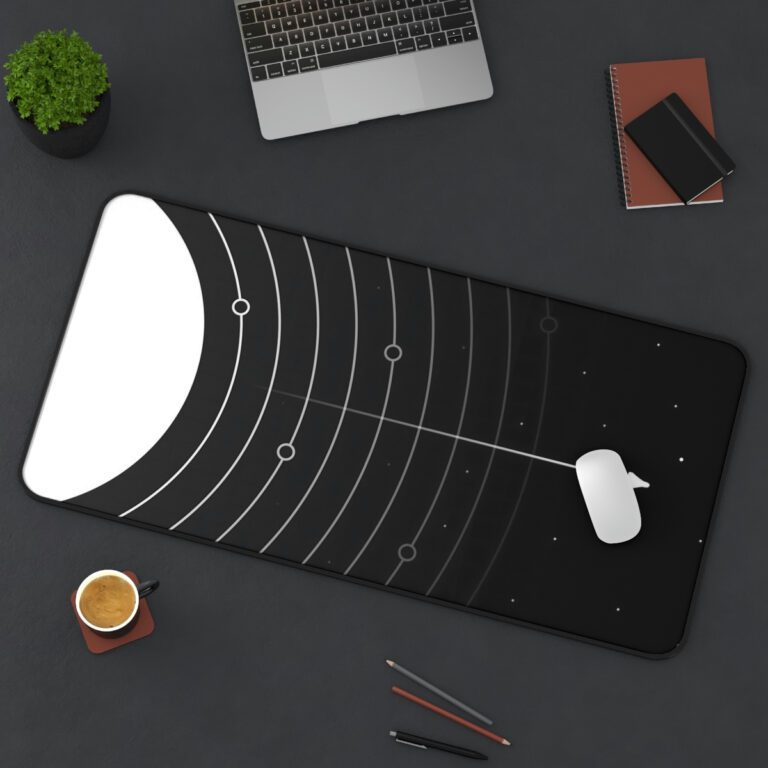 Dark Solar System Desk Mat