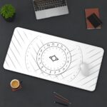White Compass Desk Mat