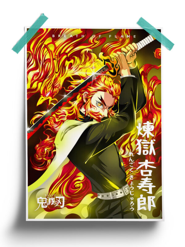 Kyojuro Rengoku - Kimetsu No Yaiba Poster