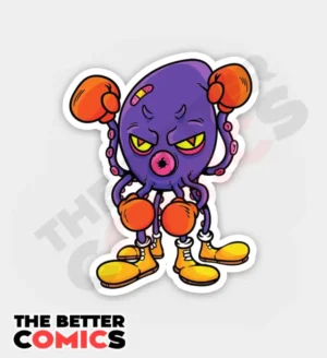 Boxing Octopus Sticker