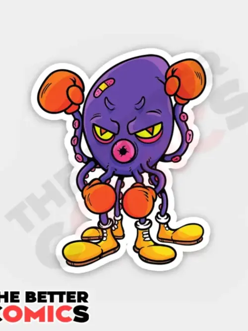 Boxing Octopus Sticker