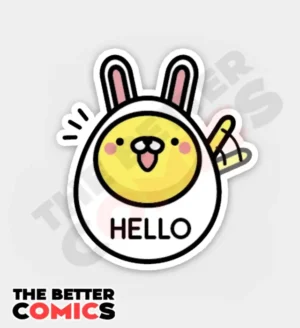 Bunny Says Hello Sticker