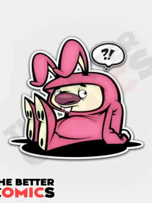 Confused Bunny Sticker