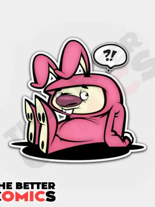 Confused Bunny Sticker