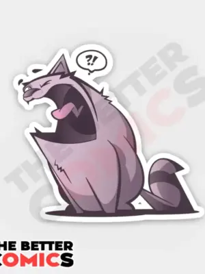 Confused Sleepy Cat Sticker