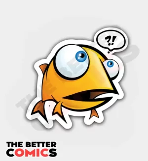 Confused Little Fish Sticker