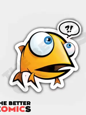 Confused Little Fish Sticker