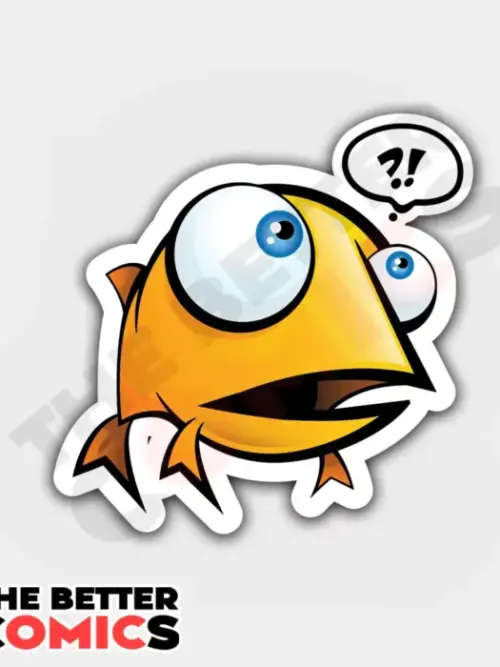 Confused Little Fish Sticker