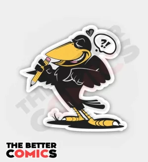 Doodle Crow Sticker