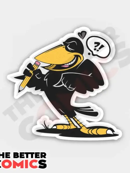 Doodle Crow Sticker