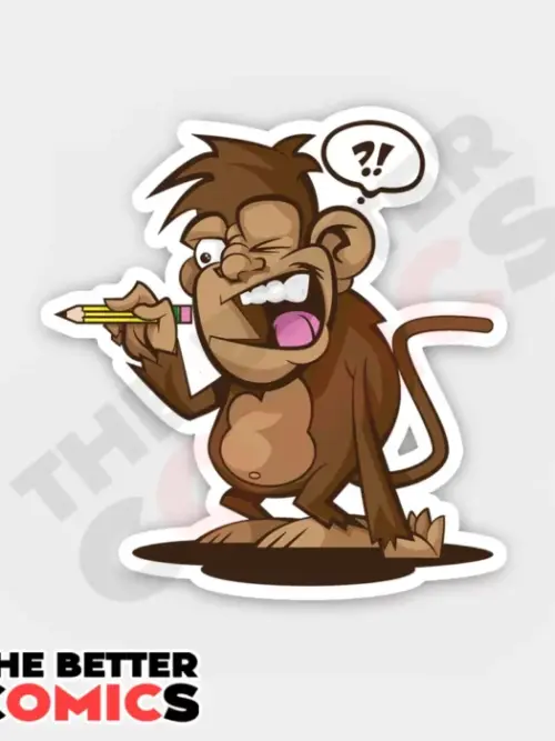 Doodle Monkey Sticker