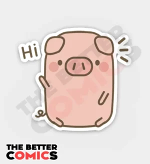 Piggie Says Hi Sticker