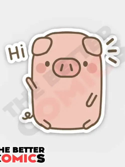 Piggie Says Hi Sticker