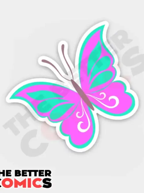 Pinky Butterfly Sticker