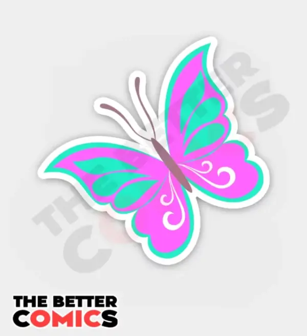 Pinky Butterfly Sticker