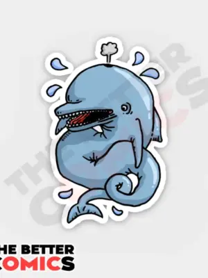 Squeezed Dolphin Sticker