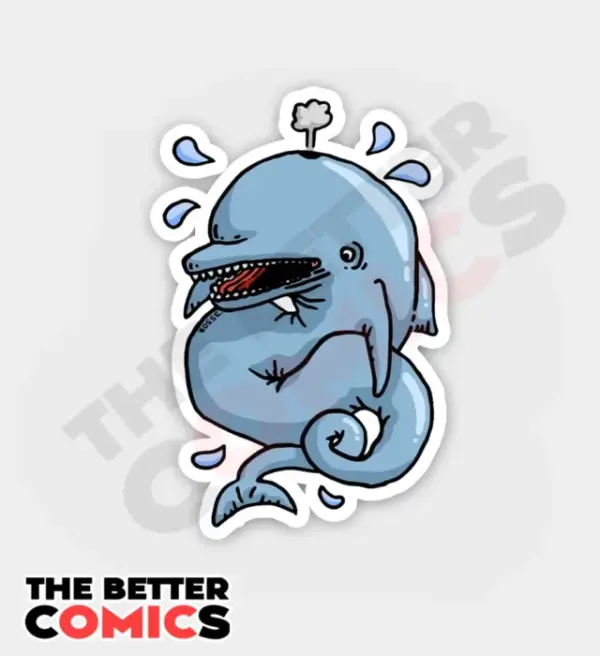 Squeezed Dolphin Sticker