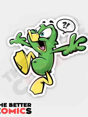 Surprised Duck Sticker