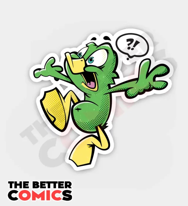 Surprised Duck Sticker