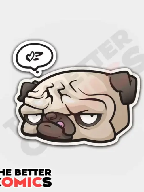 Unamused Pug Sticker