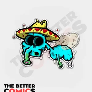 Zombie Mariachi Fly Sticker