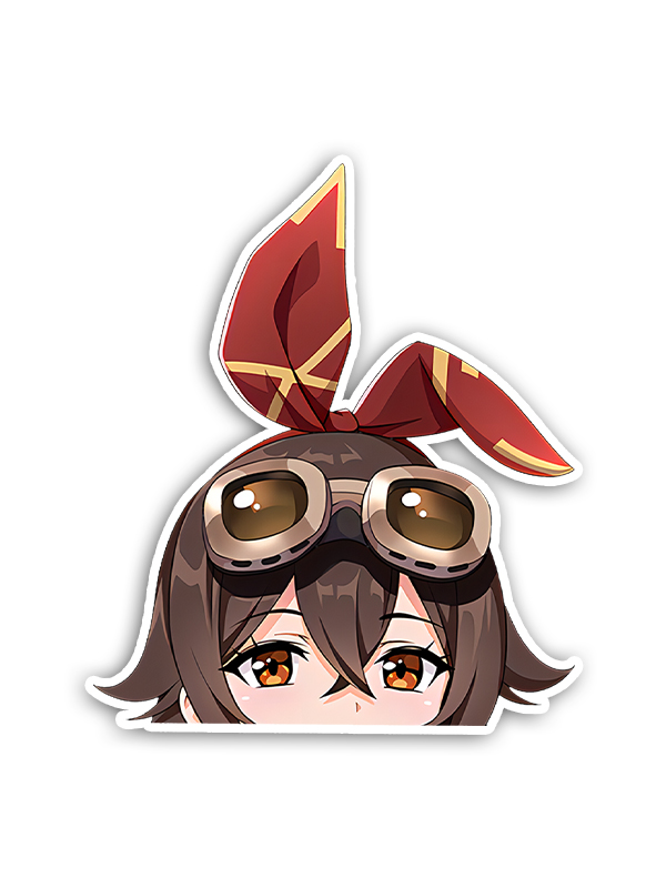 Bunny Girl Amber Peeker Sticker