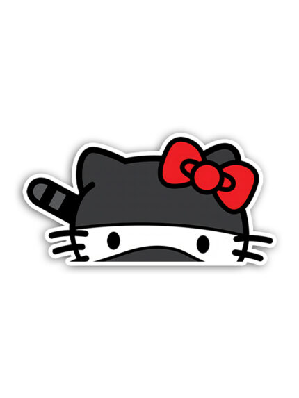 Ninja Hello Kitty Peeker Sticker
