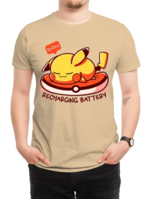 Pikachu Battery Recharging T-shirt