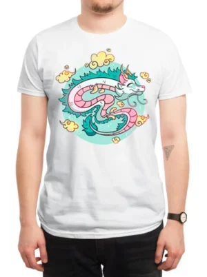 Mystical Flying Dragon Cartoon T-shirt