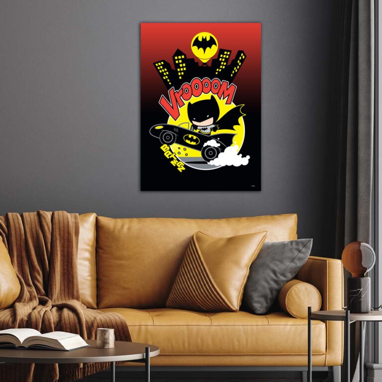 Dc Comics Chibi Batman Night Driving Poster