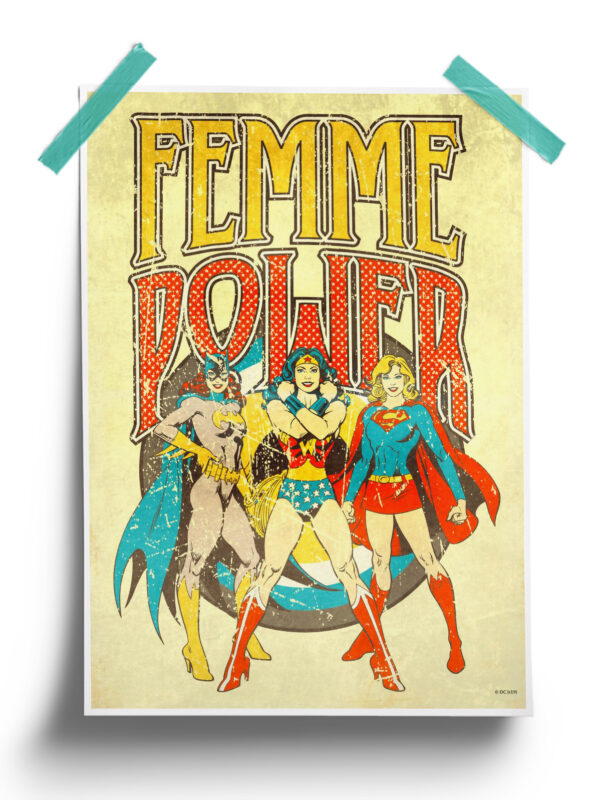 Dc Comics Femme Power Wonder Woman Poster