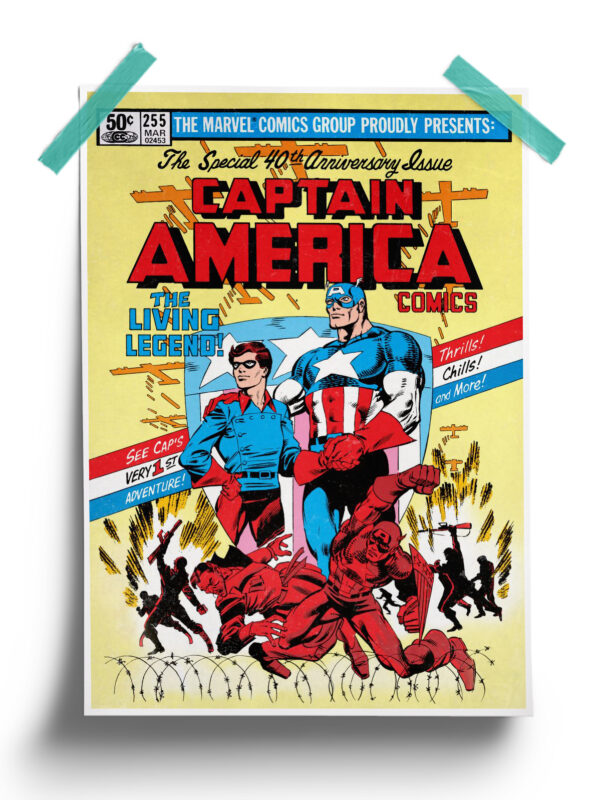 Marvel Comics Shield Captain America Poster