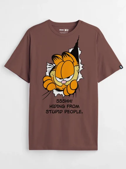 Garfield T-shirt : Hiding From People Tshirt