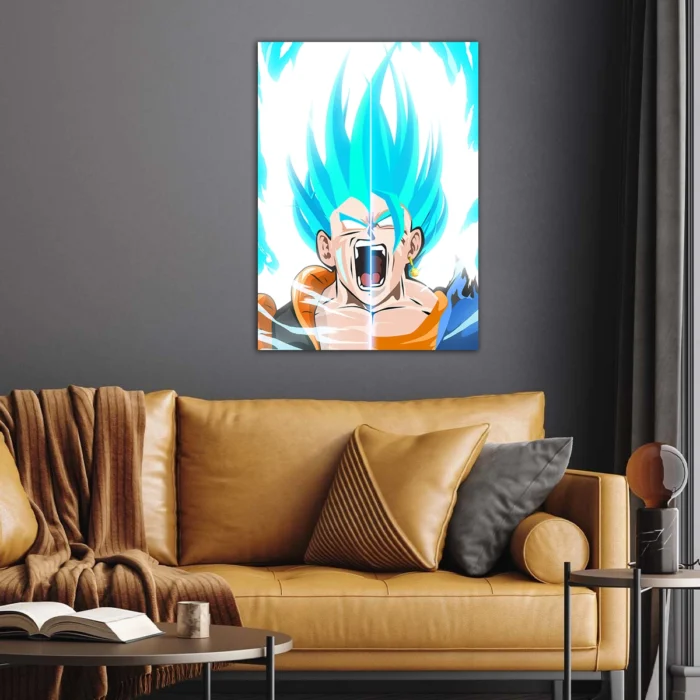 Dragon Ball | Retro Blue Goku & Vegeta Anime Poster