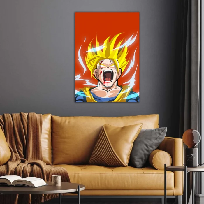 Dragon Ball | Angry Red Goku Anime Poster