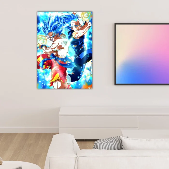 Dragon Ball | Blue Goku And Vegeta Anime Poster