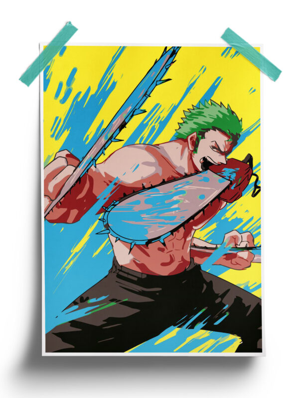 Zoro Chainsaw Man Anime Poster