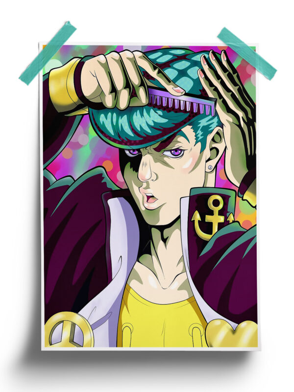 Josefumi Kujo Retro Movie Anime Poster | Jojo's Bizarre Adventure Posters