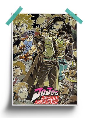 Josefumi Kujo Retro Movie Anime Poster | Jojo's Bizarre Adventure Posters