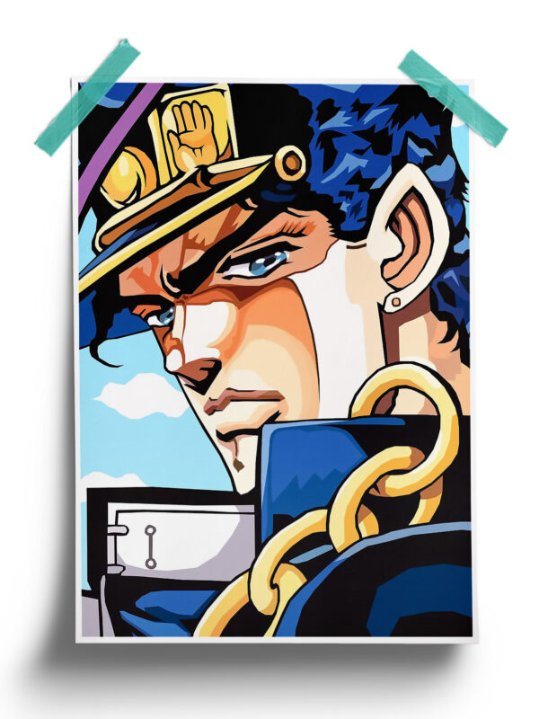 Josefumi Kujo Retro Movie Anime Poster | Jojo's Bizarre Adventure Posters