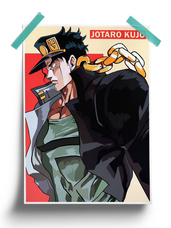 Josefumi Kujo Retro Movie Anime Poster | Jojo's Bizarre Adventure Posters