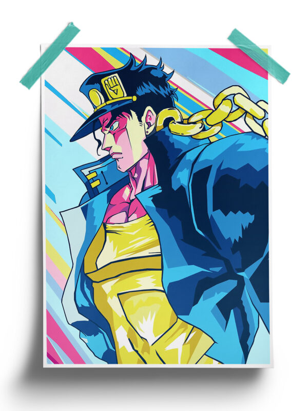 Josefumi Kujo Retro Movie Anime Poster | Jojo's Bizarre Adventure Posters