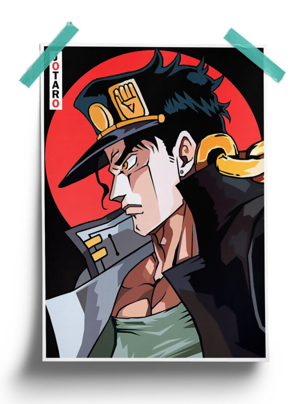 Josefumi Kujo Retro Movie Anime Poster | Jojo's Bizarre Adventure Posters