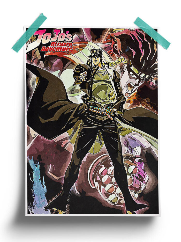 Josefumi Kujo Retro Movie Anime Poster | Jojo's Bizarre Adventure Posters