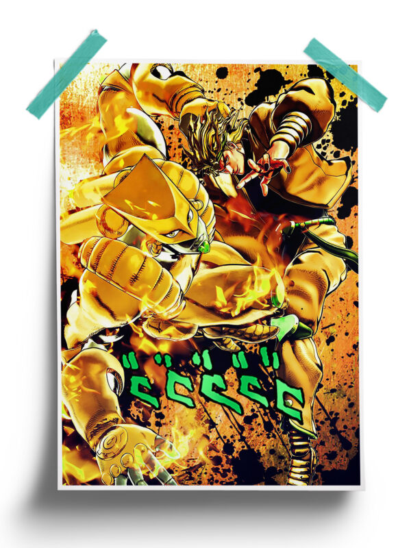 Josefumi Kujo Retro Movie Anime Poster | Jojo's Bizarre Adventure Posters